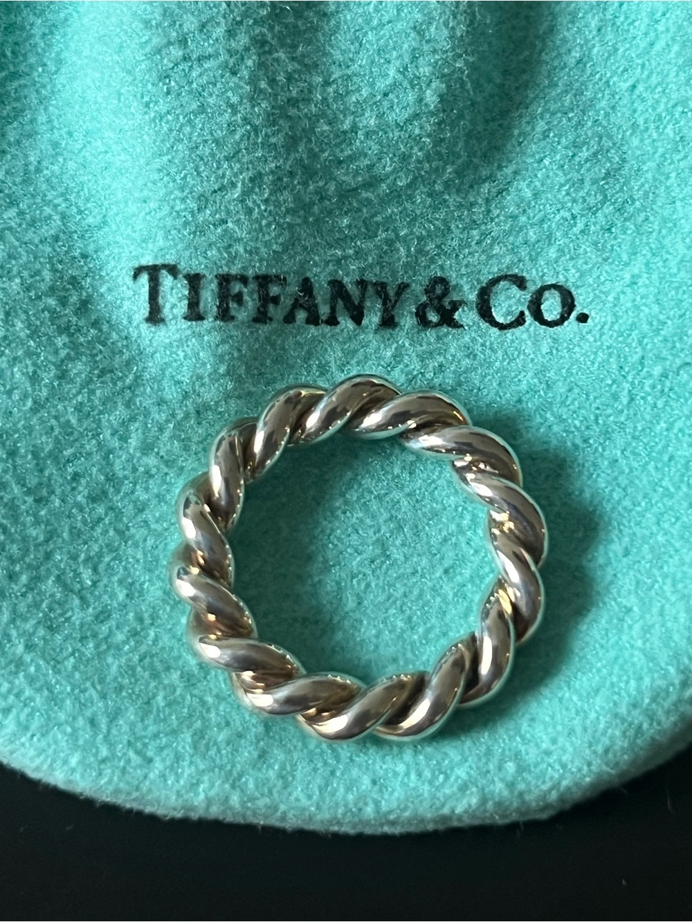 Tiffany & Co. Twisted Rope Narrow Band Ring in Silver - Picture 2 of 3